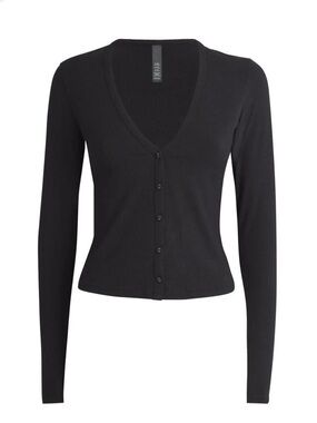 SKIMS Soft Lounge Cardigan in Black Size XS